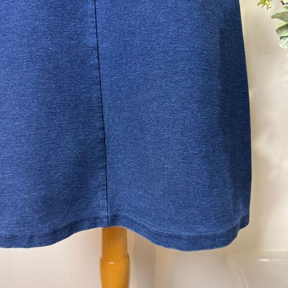 Boden Hannah Denim Blue Knit Shift Dress with Pockets Size 10 - Picture 5 of 14